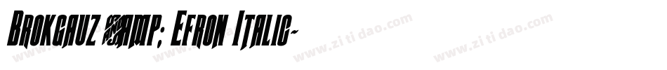 Brokgauz & Efron Italic字体转换
